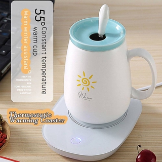 Coffee Mug Warmer Cup Warmer Thermostatic Warming Coaster Cup Heating Coaster 55° Keep Warm Water Coaster