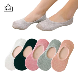 Korean Plain Woman Anti-skid Invisible Candy Socks Woman's Plain Invisible Socks