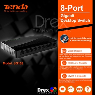 Tenda SG108 8-Port Gigabit Desktop Switch Ethernet Switch