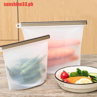 【sunshine33】Silicone Food Bag Fda Reusable Silicone Food Bag Ziplock Bag