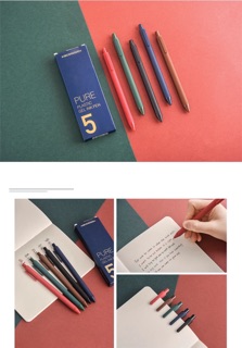 5pcs/set Vintage Color Gel Ink Pen Set Limited Edition 0.5mm (6)