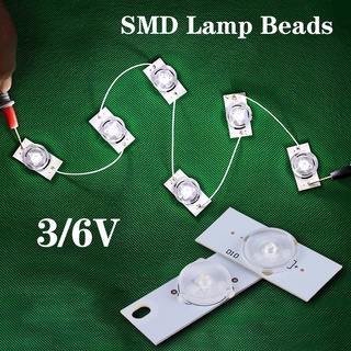 ↂ✶6V 3V SMD Lamp Beads With Optical Lens Fliter LED TV Repair Backlight Strip Accessories