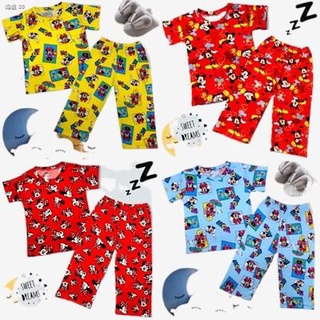 ❈✆Mickey Mouse & Minnie Mouse T-shirt Terno Pajama for Kids