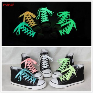 1PAIR 39'' Canvas Flat Luminous Glow In The Dark Strings Shoelace for 100cm