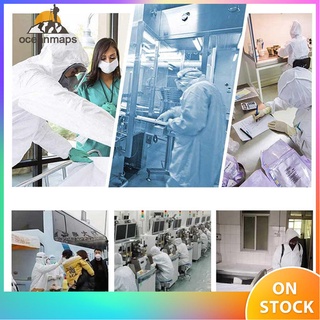 ❤OCEAN❤High Quality Disposable Hooded Jumpsuit Coveralls Surgical Gown Unisex Isolation Clothes