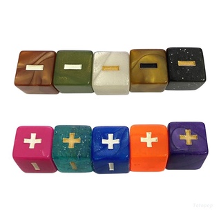 Top 16mm 10Pcs Square Cornered Cubes For Kid Toys/Games 6 Sided Symbol Dice Tool