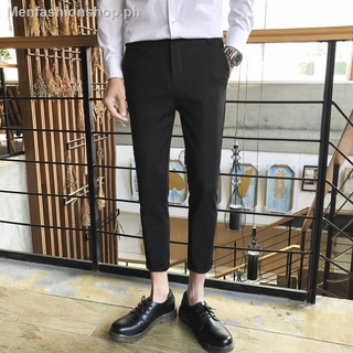 ready stock Men Formal Pants Spring and Summer Men s Casual Pants Slim Suit Pants Thin Pants All-match Nine-point Pants Draping Suit Pants Trend1