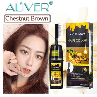Aliver Hair Dye Lasting No Fading No Stimulation Hair Care Repair Damaged Hair Covering White Hair (1)
