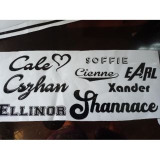 personalize name decals