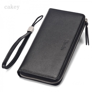 Fashion Men's Wallet Long Wallet Multiple Card Slots Wallet Handbag Men's Business Zipper Multi-Function Phone Bag Fashion