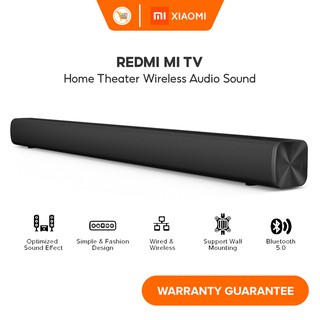 Xiaomi Redmi Mi TV Bluetooth 5.0 Soundbar AUX 3.0mm SPDIF Home Theater Wireless Audio Sound (Black)