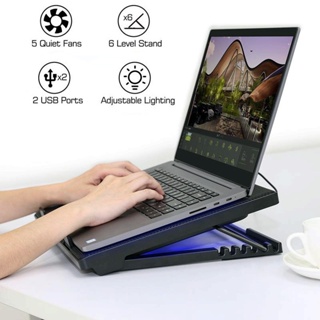 【Ready Stock】✕S500 USB 5 Fans Cooling Pad For Laptop 12"-17"