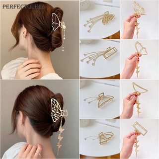 Korean Butterfly Elegant Metal Hair Clip for Women Chic Hair Clamps Exquisite Pendant Hairpin Hair Accessories