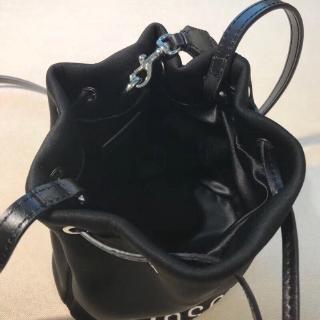 Moschino Space Cotton Drawstring Bucket Bag Shoulder Bag (2)