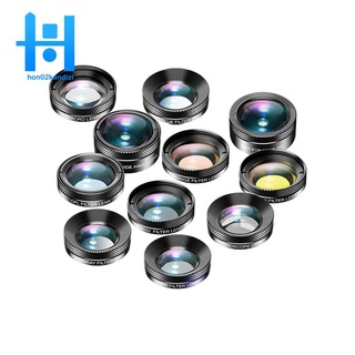READY STOCK Apexel 11 in 1 Phone Camera Lens Kit Wide Angle Macro Fisheye Lens