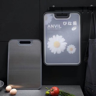 304 Stainless Double Sided Cutting Board Anti-Mildew&Anti-bacterial Household Panel Kitchen Cutting