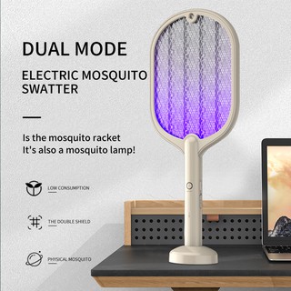 mosquito killer lamp mosquito killer Two in one rechargeable Electric mosquito swatter Suit (2)