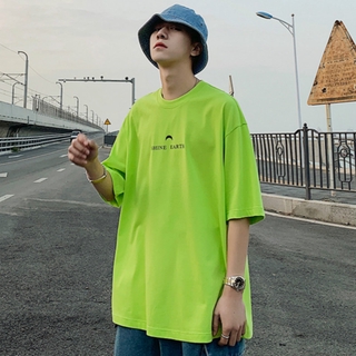 【6 Colors】Harajuku Style Short Sleeve T-shirt Mens Summer Solid Color Tshirt for Men Hip Hop Streetwear Couple Plus Size t shirts oversized unisex