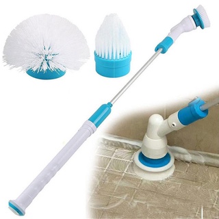 Bathroom Cleaner with Extension Handle Turbo Scrub Electric Cleaning Brush Set for Furniture Bottom