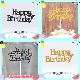 Happy Birthday Cake Topper Dessert Decoration Birthday Party Lovely Gifts Cake Decorate Tools