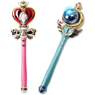 Pink Heart & Blue Moon Light & Melody Magic Wand (L 37cm)