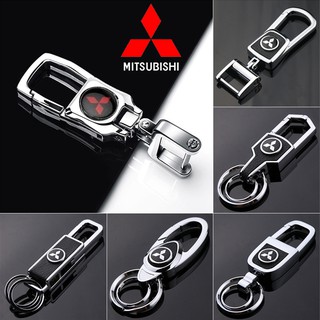 Fashion Metal 3D Car Logo Keychain Keyring for Mitsubishi Car Styling Key Holder