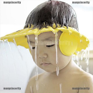 Manysincerity 3 Colors New Adjustable Baby Kids Shampoo Bath Bathing Shower Cap Hat