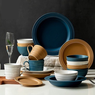 Ceramic Dinner Bowl Round Plate Ceramic Serving Plate / Nordic Plate