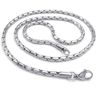 Men's Chain, Stainless Steel Classic Link Necklace(3 mm Width, 55 cm in Length)