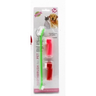 Toothbrush set for dogs and cats