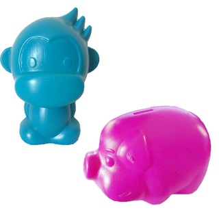 Cute Plastic Piggy Bank Monkey Bank Coin Money Cash Collectible Saving