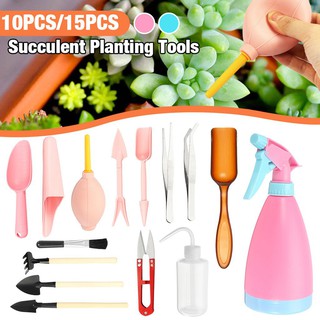 15 Pcs Mini Gardening Hand Tools Set Succulent Plants (1)