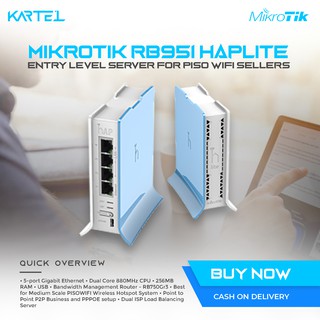 MIKROTIK RB941-2nD-TC HAPLite SOHO Router haplite bandwidth manager AP | Best for Entry Level PISOWI