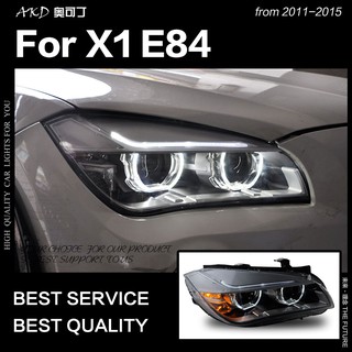 AKD Car Styling Head Lamp for BMW X1 E84 Headlights 2011-2015 New LED Headlight Angel Eye DRL Hid Bi