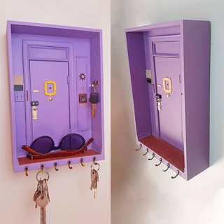 Friends Key Holder Door Keychain Central Perk Keychains Vintage Home Decor Wall Decor Purple Door