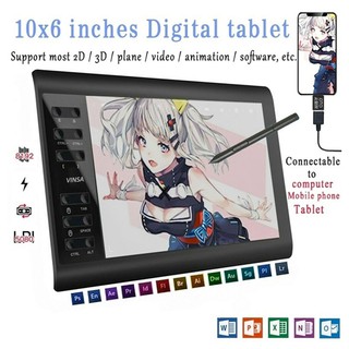 Perphasiy G10 Hand painted board Digital Tablet Digital Graphics Drawing Tablets Hand Painted Can Be