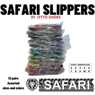 Wholesale safari slippers rubber flip flops 1 dozen in bundle