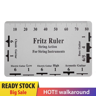 WALK 2021 NEW Portable Fritz Ruler Guitar Bass String Action Gauge measurement Ruler String Pitch Ruler Card Luthier