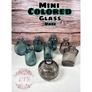 Mini Colored Artistic Transparent Glass Vase