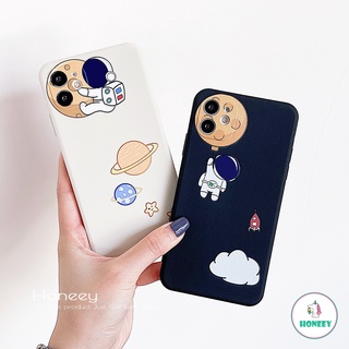 Moon Astronaut Rocket Phone Case for IPhone 12 11 Pro Max XR Xs Max 8 7 Plus Ultra Slim Shockproof Soft TPU Back Cover