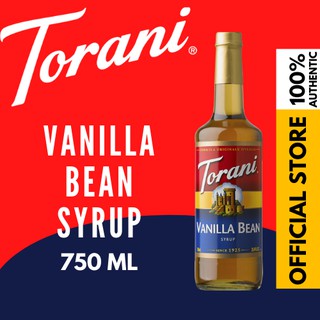 Torani Vanilla Bean Syrup 750mL Glass Bottle