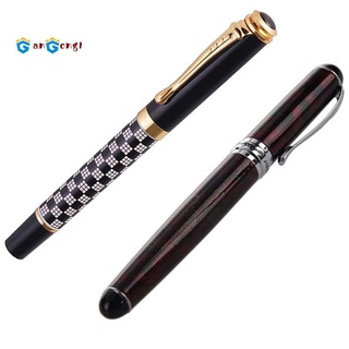 Jinhao X750 Deep Red Pen Medium Fine Nib Ink Fountain Pen & Jinhao 500 Writing Iridium Gold Pen Fountain Pen black white