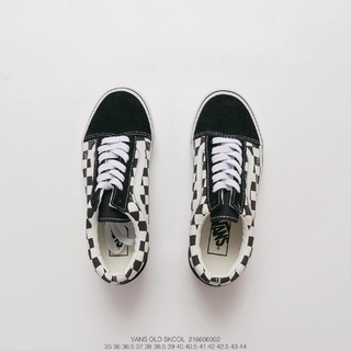 ♀✗Ori 100% 0riginal Vans Shoes Vans Old Skool Simple Atmosphere Classic Black and White Chess Canvas