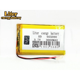 ✿✢3.7V polymer lithium battery 605080 3000MAH Rechargeable Li ion Cell For MP3 MP4 MP5 Tablet PC GPS