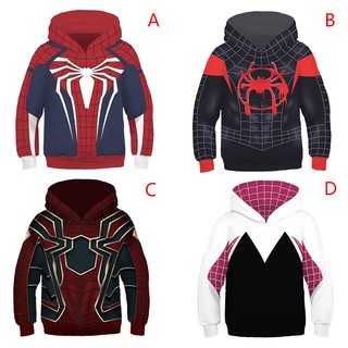 Kids Hoodie Spider Man 3D Hoodie Pullover Sweatshirt Jakcet For Kids