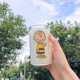 Snoopy Transparent Cute Mini Glass Milk Water Mug Cup Glassware