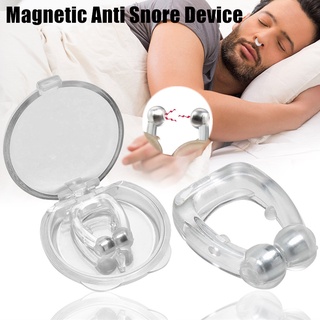 Mini Silicone Magnetic Anti Snore Stop Snoring Nose Clip Sleep Tray Sleeping Aid Apnea Guard Night Device with Case Whol (1)