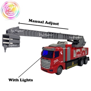 T-Kingsland RC Fire Truck 4-channel Remote Control Manual Ladder Fire Engine Toy Cars Vehicles with