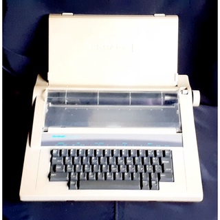 As-is: SHARP PA 3000III portable electronic typewriter from the 1980s, no power/not working, used