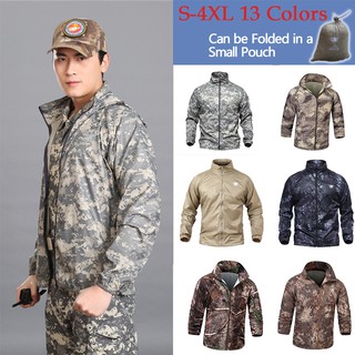 Tactical Men Waterproof Camouflage Hooded Quik Dry Jacket